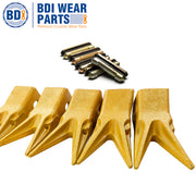 BDI Wear Parts 230WT Twin Tiger Bucket Teeth Replacement Bucket Digging Teeth/Bucket Tooth & 23FP Flex Pins - 5 Pack