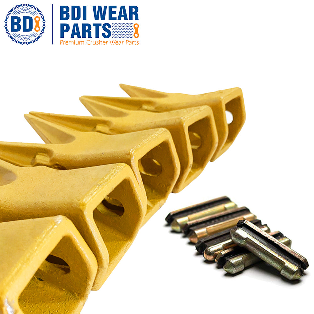 BDI Wear Parts 230WT Twin Tiger Bucket Teeth Replacement Bucket Digging Teeth/Bucket Tooth & 23FP Flex Pins - 5 Pack
