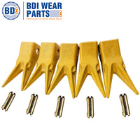 BDI Wear Parts 230WT Twin Tiger Bucket Teeth Replacement Bucket Digging Teeth/Bucket Tooth & 23FP Flex Pins - 5 Pack