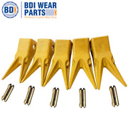 BDI Wear Parts 230WT Twin Tiger Bucket Teeth Replacement Bucket Digging Teeth/Bucket Tooth & 23FP Flex Pins - 5 Pack