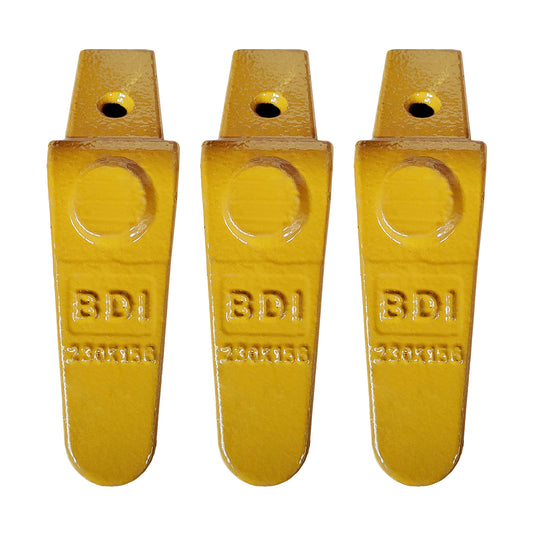 BDI Wear Parts 230X156 Teeth Adapter, Mini Excavator Weld On Shanks for X156L X156S X156T X156WT Style Bucket Teeth - 3 Pack