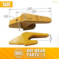 BDI Wear Parts 230X156 Teeth Adapter, Mini Excavator Weld On Shanks for X156L X156S X156T X156WT Style Bucket Teeth - 1 Pack