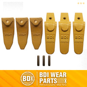 BDI Wear Parts Assembly 230X156 Backhoe Shank / X156T Bucket Teeth / P156 Flex Pin for Mini Excavator - 3 Set