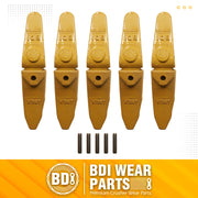 BDI Wear Parts Assembly 230X156 Backhoe Shank / X156T Bucket Teeth / P156 Flex Pin for Mini Excavator - 5 Set