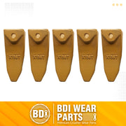BDI Wear Parts Assembly 230X156 Backhoe Shank / X156T Bucket Teeth / P156 Flex Pin for Mini Excavator - 5 Set