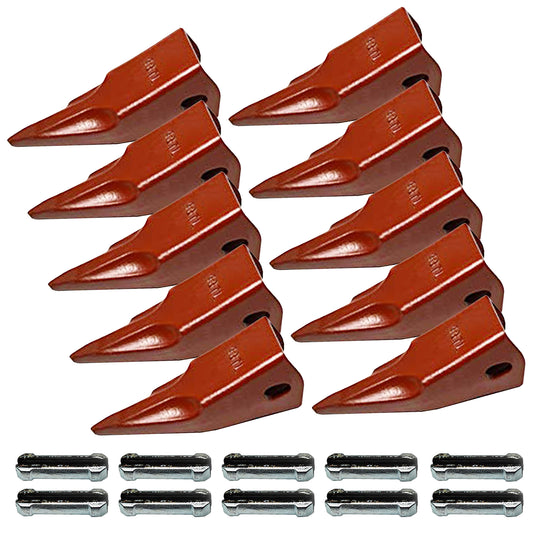 BDI Wear Parts 23TL Tiger Bucket Teeth Bucket Digging Teeth/Bucket Tooth with 23FP Flex Pins - 10 Pack