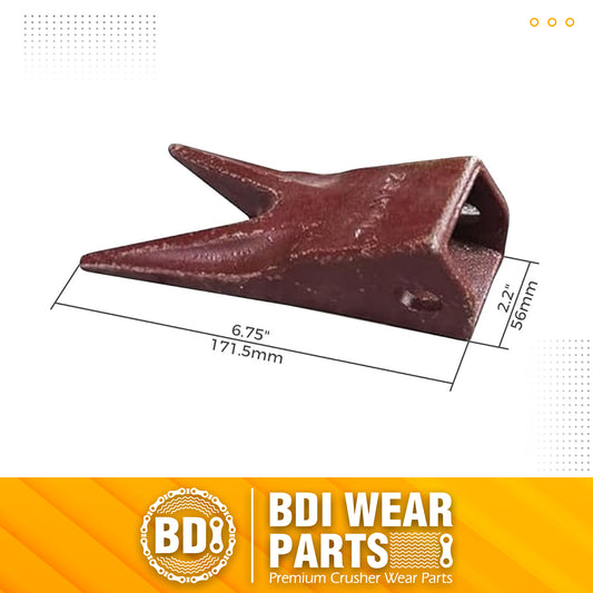 BDI Wear Parts 23WTL Tiger Bucket Teeth Bucket Digging Teeth/Bucket Tooth & 23FP Flex Pins - 9 Pack