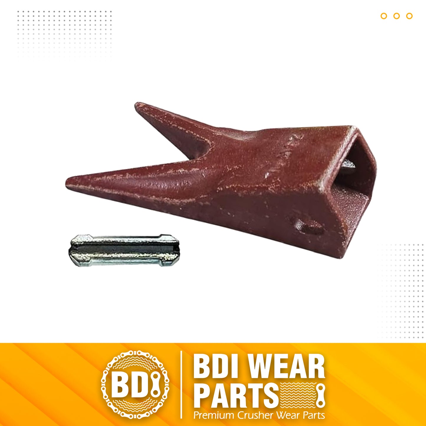 BDI Wear Parts 23WTL Tiger Bucket Teeth Bucket Digging Teeth/Bucket Tooth & 23FP Flex Pins - 5 Pack