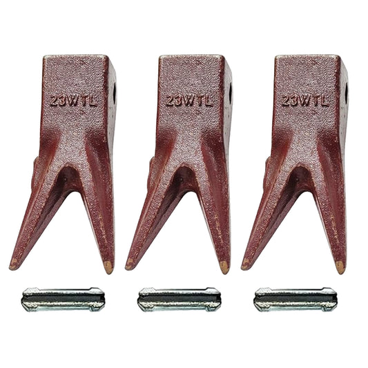 BDI Wear Parts 23WTL Tiger Bucket Teeth Bucket Digging Teeth/Bucket Tooth & 23FP Flex Pins - 3 Pack