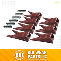 BDI Wear Parts 23WTL Tiger Bucket Teeth Bucket Digging Teeth/Bucket Tooth & 23FP Flex Pins - 7 Pack