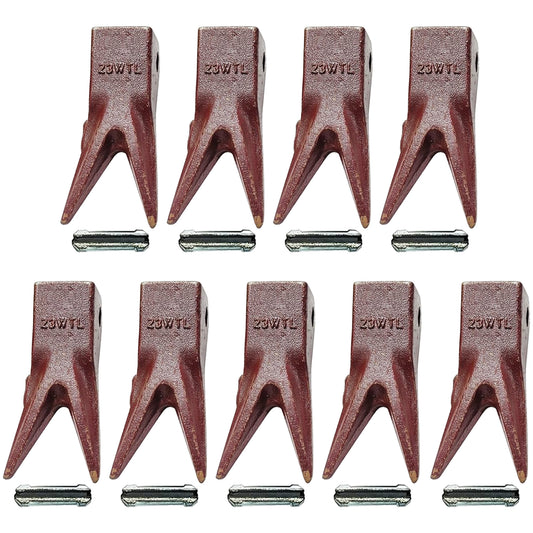 BDI Wear Parts 23WTL Tiger Bucket Teeth Bucket Digging Teeth/Bucket Tooth & 23FP Flex Pins - 9 Pack