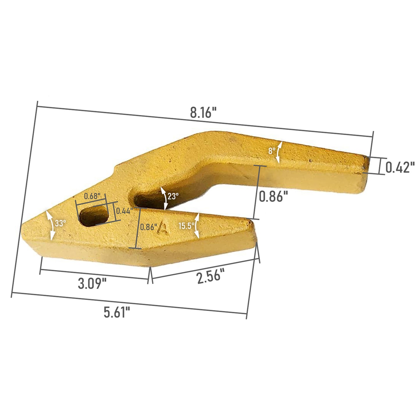BDI Wear Parts 5 Pack 2740W23 Weld On Adapter for 23 230 Bucket Teeth, Backhoes w/ 0.86" Lip (Copy)