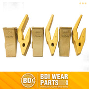 BDI Wear Parts 2740W23 Bucket Tooth Seat Adapter + 23 230 Bucket Teeth and TF23P Flex Pins - 3 Set