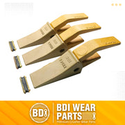 BDI Wear Parts 2740W23 Bucket Tooth Seat Adapter + 23 230 Bucket Teeth and TF23P Flex Pins - 3 Set