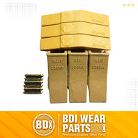 BDI Wear Parts 2740W23 Bucket Tooth Seat Adapter + 23 230 Bucket Teeth and TF23P Flex Pins - 3 Set