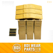 BDI Wear Parts 2740W23 Bucket Tooth Seat Adapter + 23 230 Bucket Teeth and TF23P Flex Pins - 3 Set
