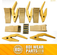 BDI Wear Parts 2740W23 Bucket Tooth Seat Adapter + 23 230 Bucket Teeth and TF23P Flex Pins - 5 Set