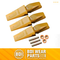 BDI Wear Parts Assembly Adapter 119-3204 Bolt On Shank / 1U3202 Excavator Bucket Teeth/Pin 8E6208 Retainer 8E6209, Caterpillar Bucket Tooth J200 Series - 3 Set