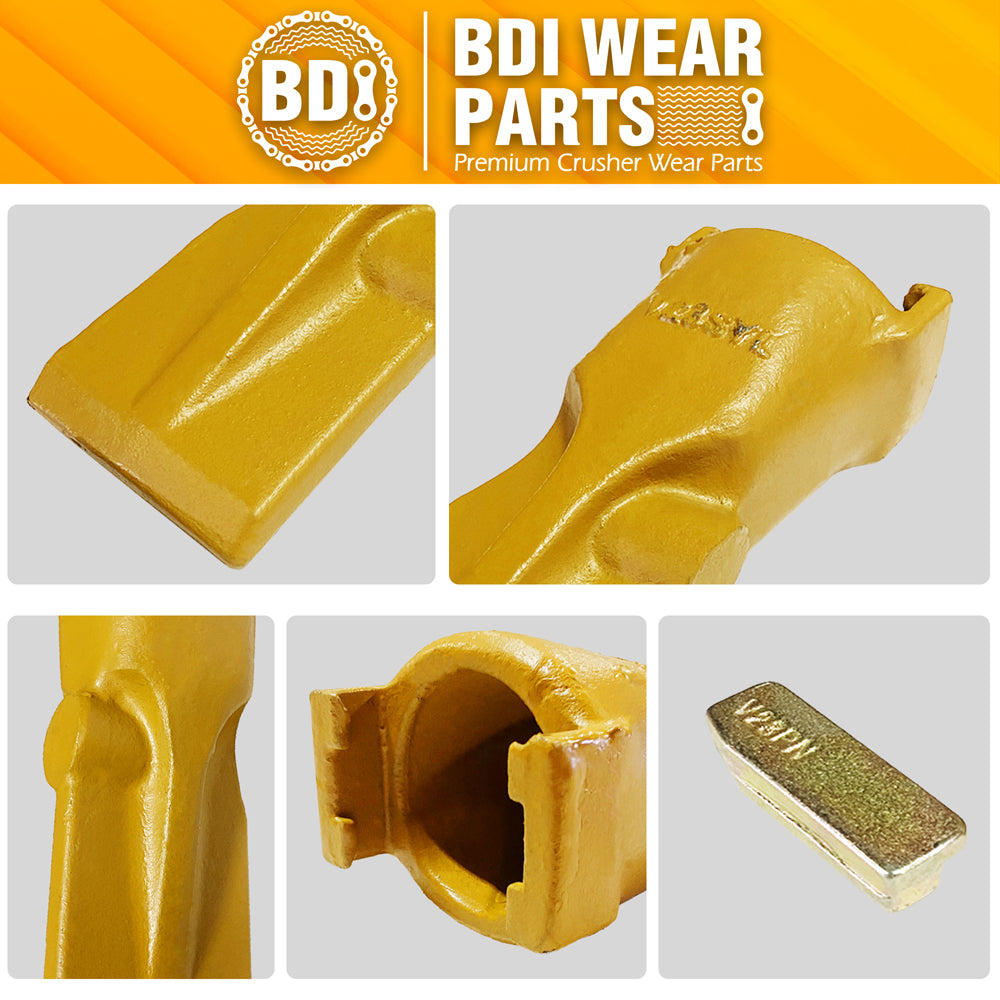 BDI Wear Parts V23SYL Esco Style Dirt Bucket Teeth Digging Tooth with V23PN Pin - 1 Set