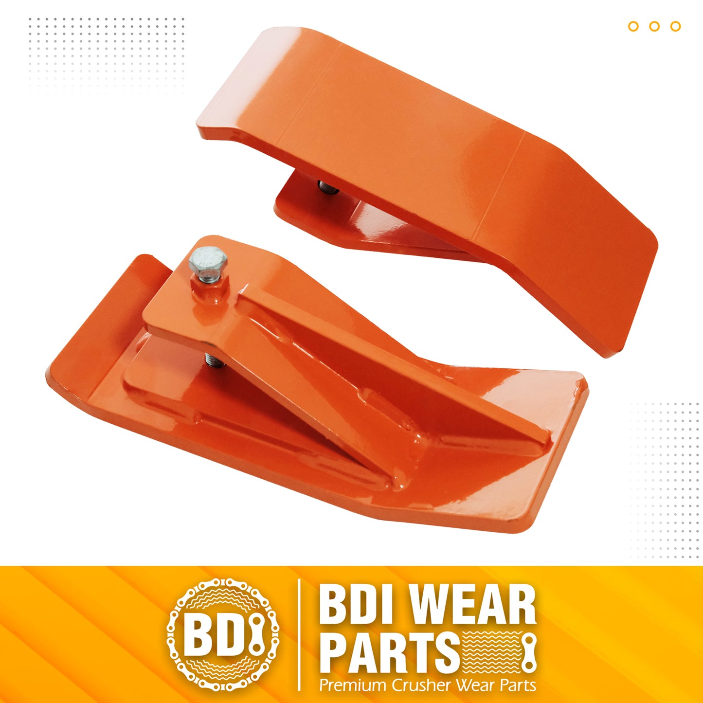 1PCS Tractor Bucket Protector Heavy Duty Steel Snow Plow Attachments Skid Edge Protector Turf Tamer Skid Protector with Lock Nuts and Bolts - Orange