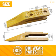 1358203 Bucket Teeth 6Y6335 Caterpillar Style Backhoe Loader / Excavator Unitooth with Bolts and Nuts - 4 Set