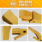 BDI Wear Parts Assembly U43792 Bucket Tooth Adapter + 23 230HX Bucket Teeth with TF23P Flex Pins/Weld on Bucket Teeth Compatible with Hensley Excavators