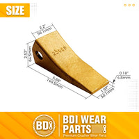BDI WEAR PARTS 230SP Casting Backhoe Bucket Teeth with TF23P Flex Pin for 23 & 230 Series Skid Steer Loaders and Excavators - 5 Pack