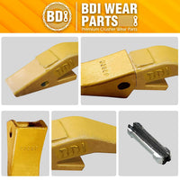 BDI Wear Parts Assembly U43792 Bucket Tooth Adapter + 230SP Casting Bucket Teeth with TF23P Flex Pins/Weld on Bucket Teeth Compatible with Hensley Excavator
