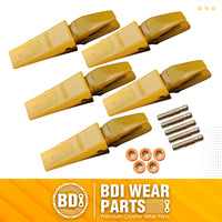 BDI Wear Parts Assembly Adapter 119-3204 Bolt On Shank / 1U3202 Excavator Bucket Teeth/Pin 8E6208 Retainer 8E6209, Caterpillar Bucket Tooth J200 Series - 5 Set