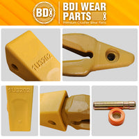 BDI Wear Parts Assembly Adapter 119-3204 Bolt On Shank / 1U3202 Excavator Bucket Teeth/Pin 8E6208 Retainer 8E6209, Caterpillar Bucket Tooth J200 Series - 1 Set