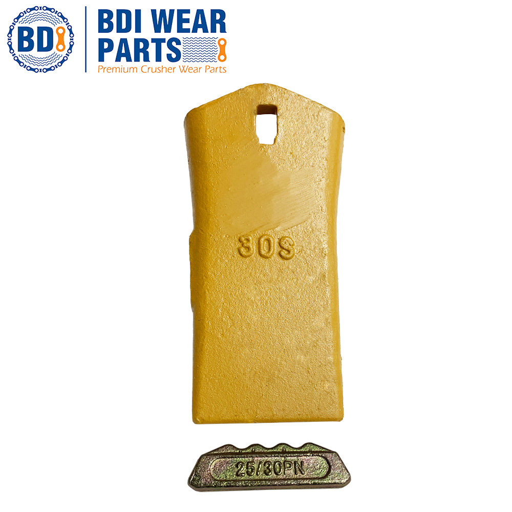 BDI Wear Parts 30S Dirt Teeth Digging Bucket Teeth with 25/30PN Pins Esco Style Bucket Teeth - 4 Pack