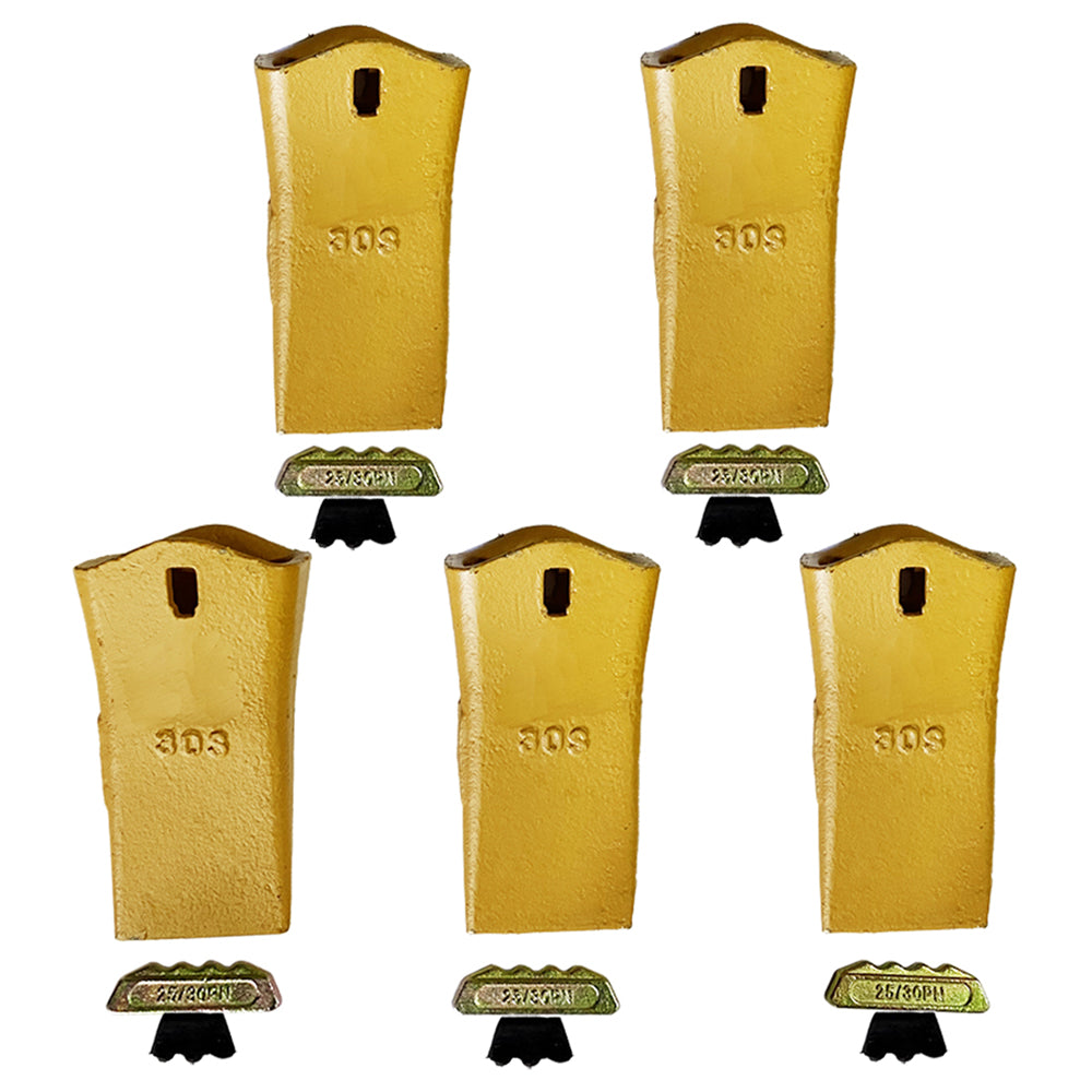 BDI Wear Parts 30S Dirt Teeth Digging Bucket Teeth with 25/30PN Pins Esco Style Bucket Teeth - 5 Pack