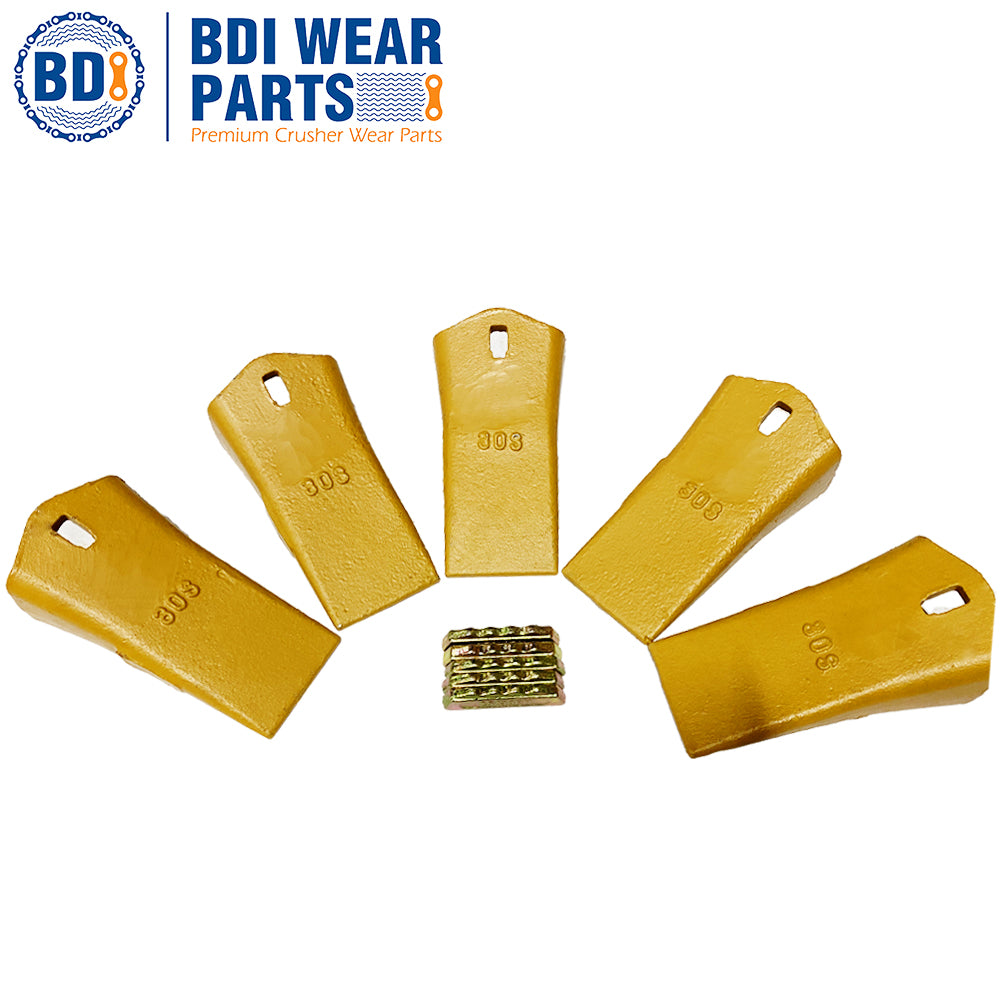 BDI Wear Parts 30S Dirt Teeth Digging Bucket Teeth with 25/30PN Pins Esco Style Bucket Teeth - 6 Pack