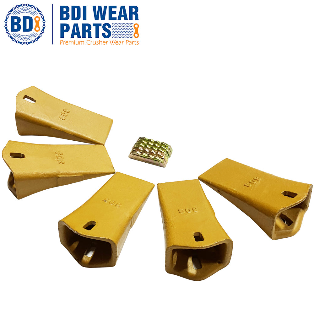 BDI Wear Parts 30S Dirt Teeth Digging Bucket Teeth with 25/30PN Pins Esco Style Bucket Teeth - 6 Pack