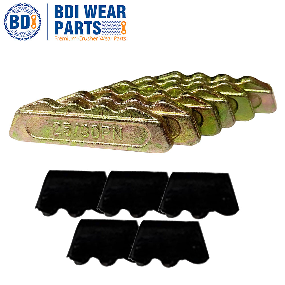 BDI Wear Parts 30S Dirt Teeth Digging Bucket Teeth with 25/30PN Pins Esco Style Bucket Teeth - 6 Pack