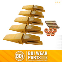 BDI Wear Parts Assembly Adapter 119-3204 Bolt On Shank / 1U3202 Excavator Bucket Teeth/Pin 8E6208 Retainer 8E6209, Caterpillar Bucket Tooth J200 Series - 5 Set