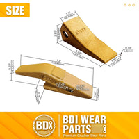 BDI Wear Parts Assembly U43792 Bucket Tooth Adapter + 230SP Casting Bucket Teeth with TF23P Flex Pins/Weld on Bucket Teeth Compatible with Hensley Excavator