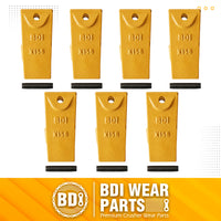 BDI Wear Parts X156 Dirt Teeth Hensley Style Bucket Teeth/Tooth & P156 Roll Pins - 7 Pack