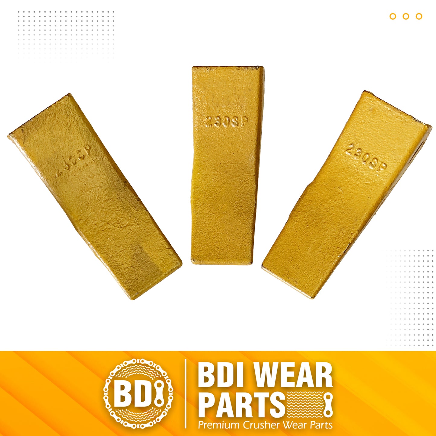 BDI WEAR PARTS 230SP Casting Backhoe Bucket Teeth with TF23P Flex Pin for 23 & 230 Series Skid Steer Loaders and Excavators - 3 Pack