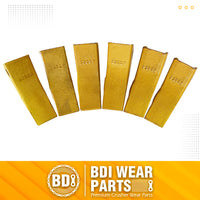 BDI WEAR PARTS 230SP Casting Backhoe Bucket Teeth with TF23P Flex Pin for 23 & 230 Series Skid Steer Loaders and Excavators - 6 Pack