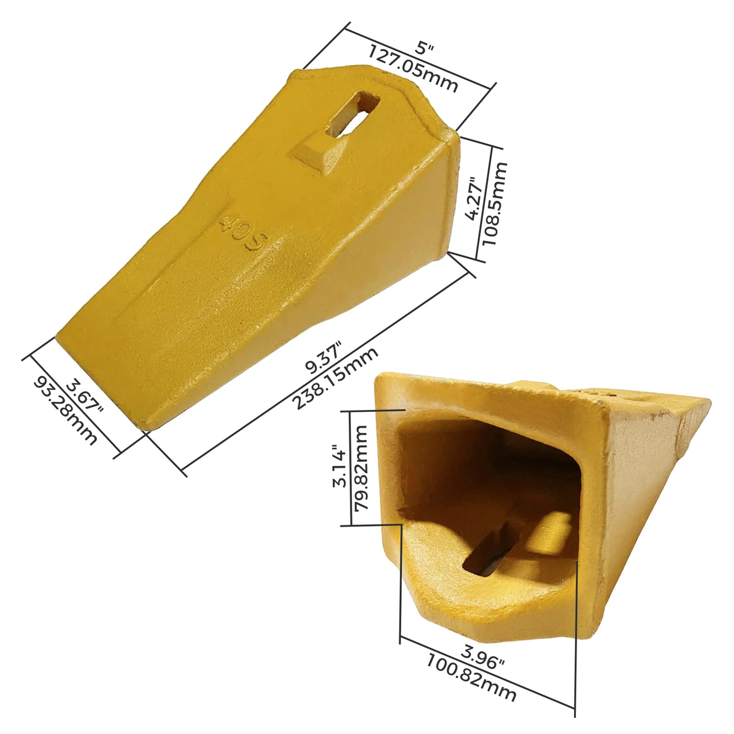 BDI Wear Parts 40S Dirt Teeth Digging Bucket Teeth with 40PN Pins & 40LK Locks Fits Esco Style - 5 Pack