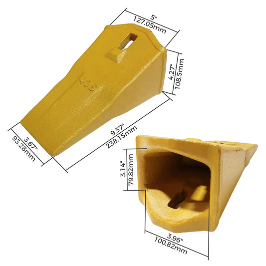 BDI Wear Parts 40S Dirt Teeth Digging Bucket Teeth with 40PN Pins & 40LK Locks Fits Esco Style - 5 Pack