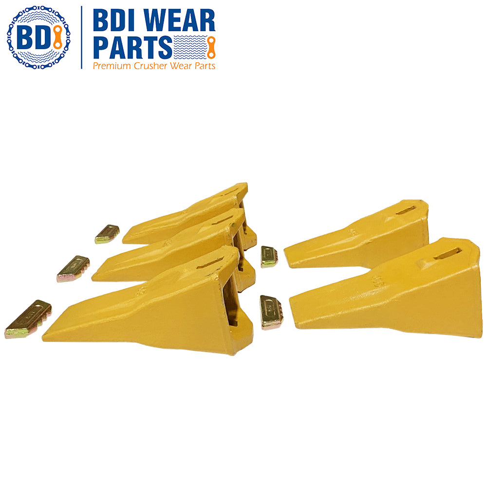 BDI Wear Parts 40S Dirt Teeth Digging Bucket Teeth with 40PN Pins & 40LK Locks Fits Esco Style - 5 Pack