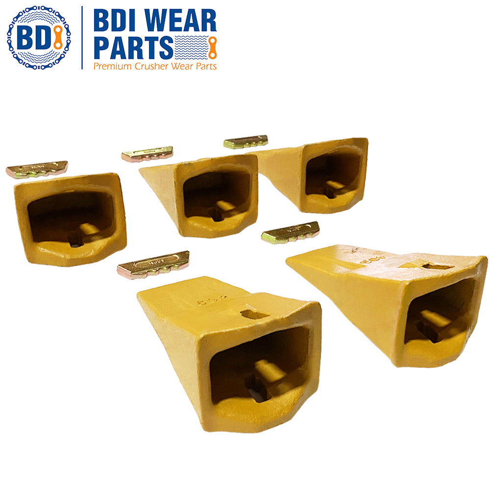 BDI Wear Parts 40S Dirt Teeth Digging Bucket Teeth with 40PN Pins & 40LK Locks Fits Esco Style - 5 Pack