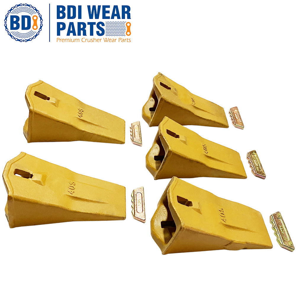 BDI Wear Parts 40S Dirt Teeth Digging Bucket Teeth with 40PN Pins & 40LK Locks Fits Esco Style - 5 Pack