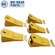 BDI Wear Parts 40S Dirt Teeth Digging Bucket Teeth with 40PN Pins & 40LK Locks Fits Esco Style - 5 Pack