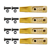 1358203 Bucket Teeth 6Y6335 Caterpillar Style Backhoe Loader / Excavator Unitooth with Bolts and Nuts - 4 Set