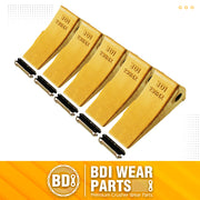 BDI Wear Parts 23 230 Series Skid Steer Bucket Digging Teeth/Tooth with TF23P Flex Pins - 10 Pack