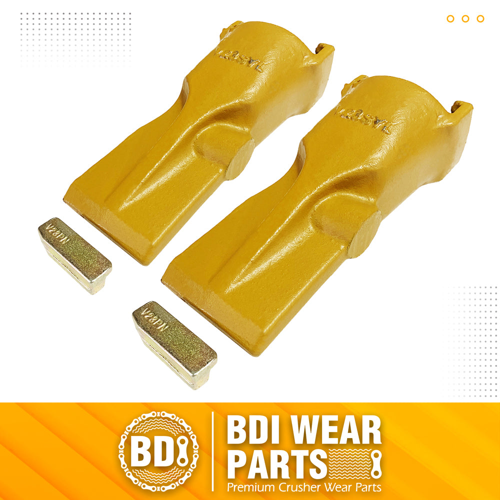 BDI Wear Parts V23SYL Esco Style Dirt Bucket Teeth Digging Tooth with V23PN Pins - 2 Set
