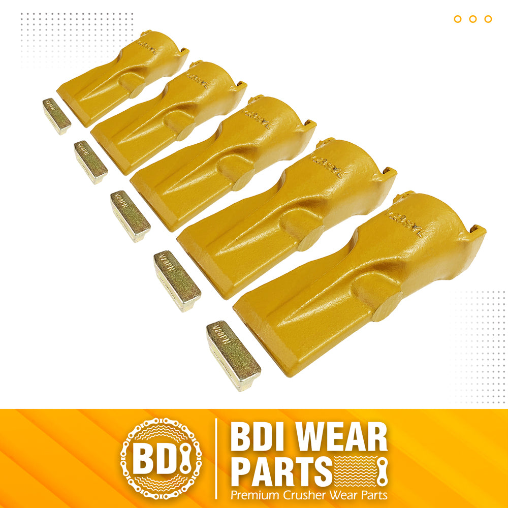 BDI Wear Parts V23SYL Esco Style Dirt Bucket Teeth Digging Tooth with V23PN Pins - 5 Set